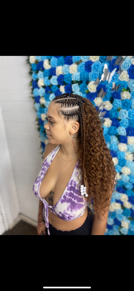 Half Up Half Down Braided Sew In