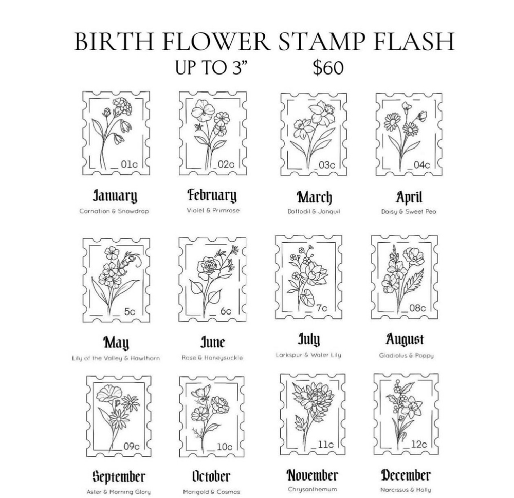 Birth Flower Stamp Flash