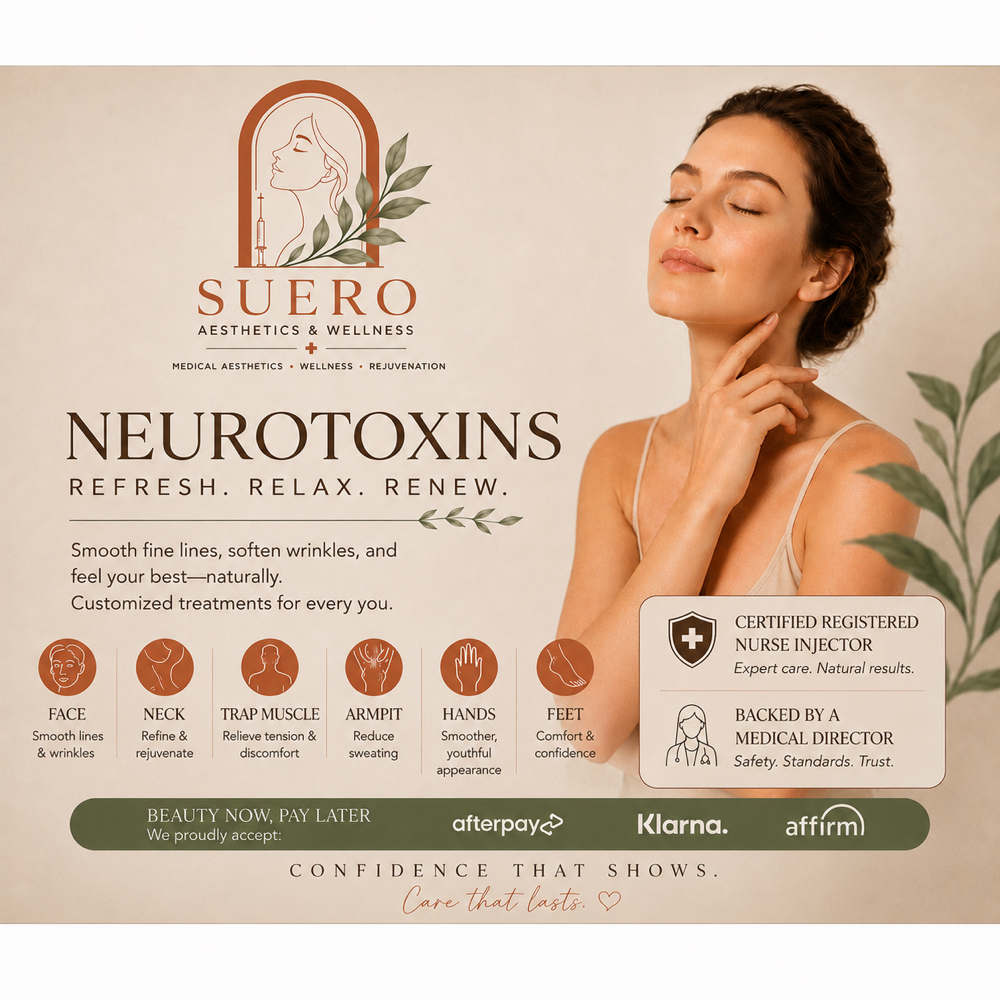 Neurotoxin services at Suero aesthetics & wellness in El Paso, TX