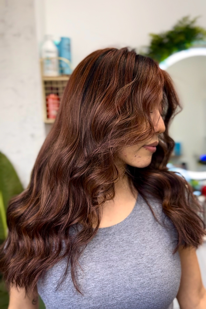 Blowout With Curls