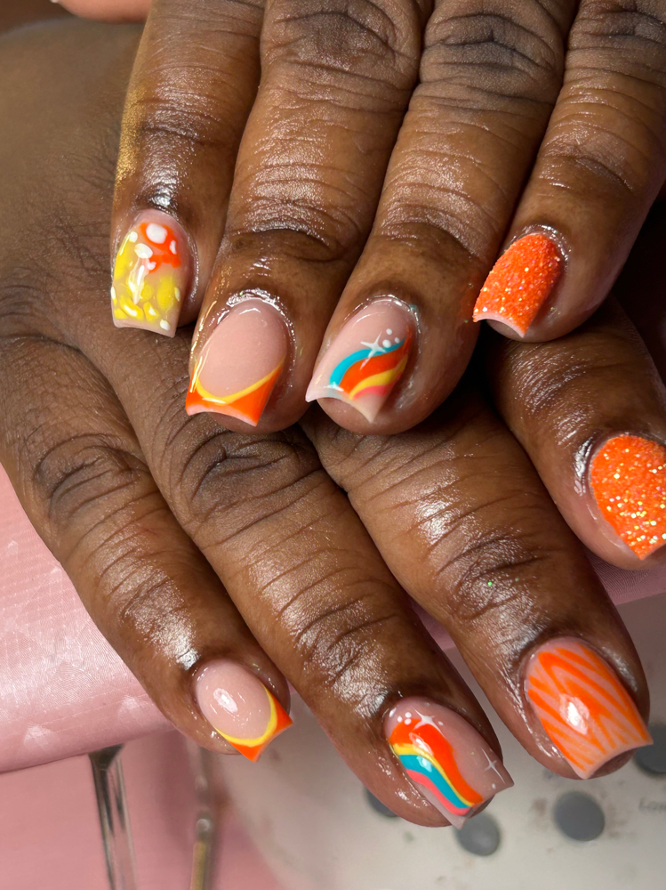 Short Acrylic Full Set at Dazzle Dee Nails in Detroit, MI