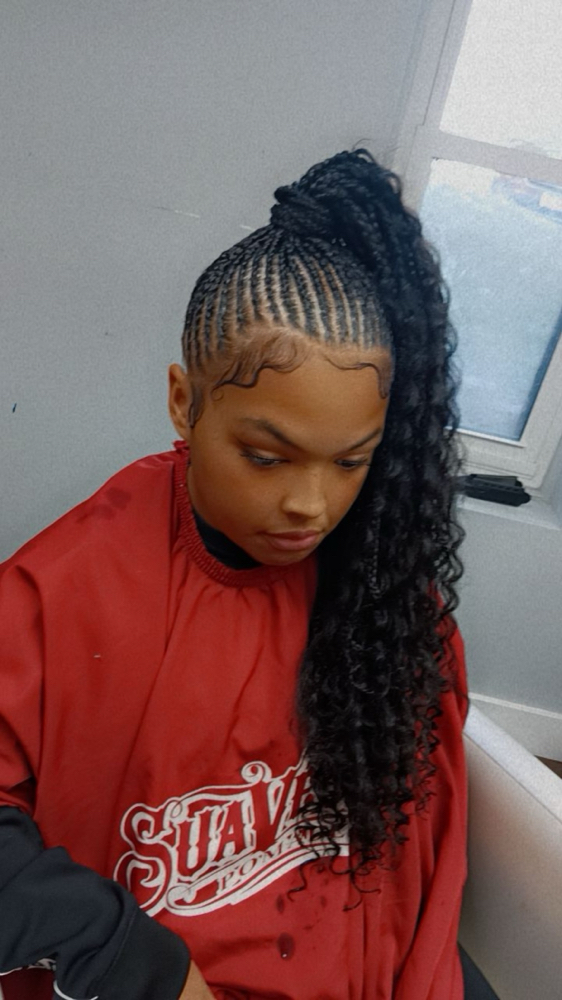 Small Feed In Ponytail