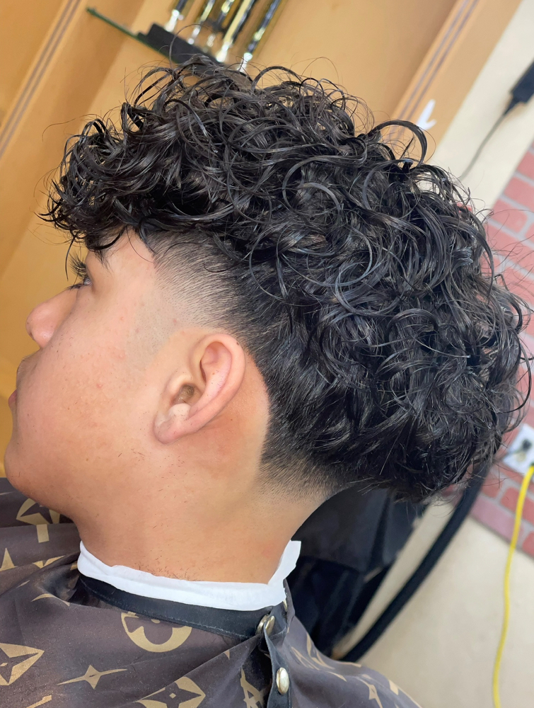Mens Perm And Haircut