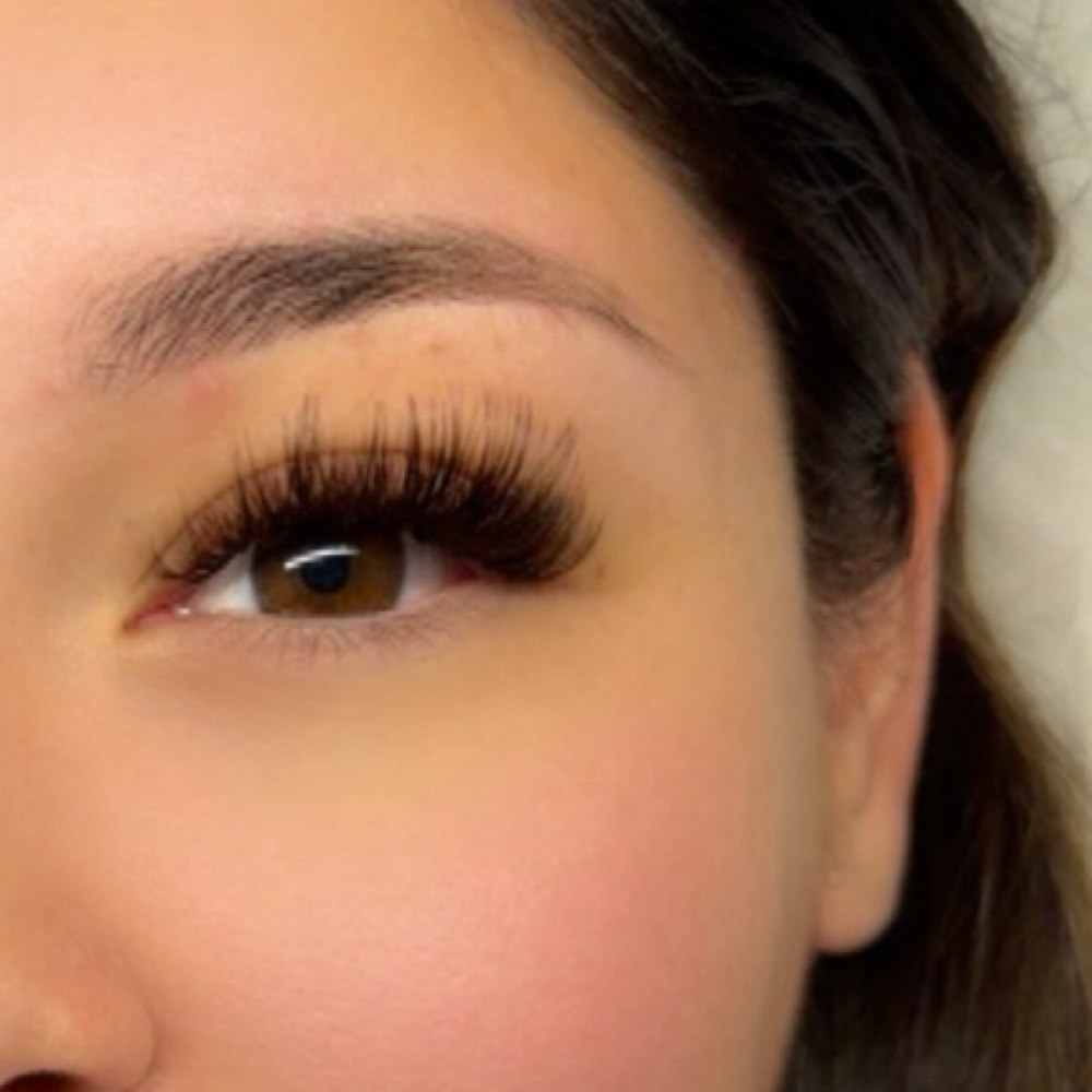 Brown Lashes Refill Week 4 at Evanly Lashes in Weslaco, TX