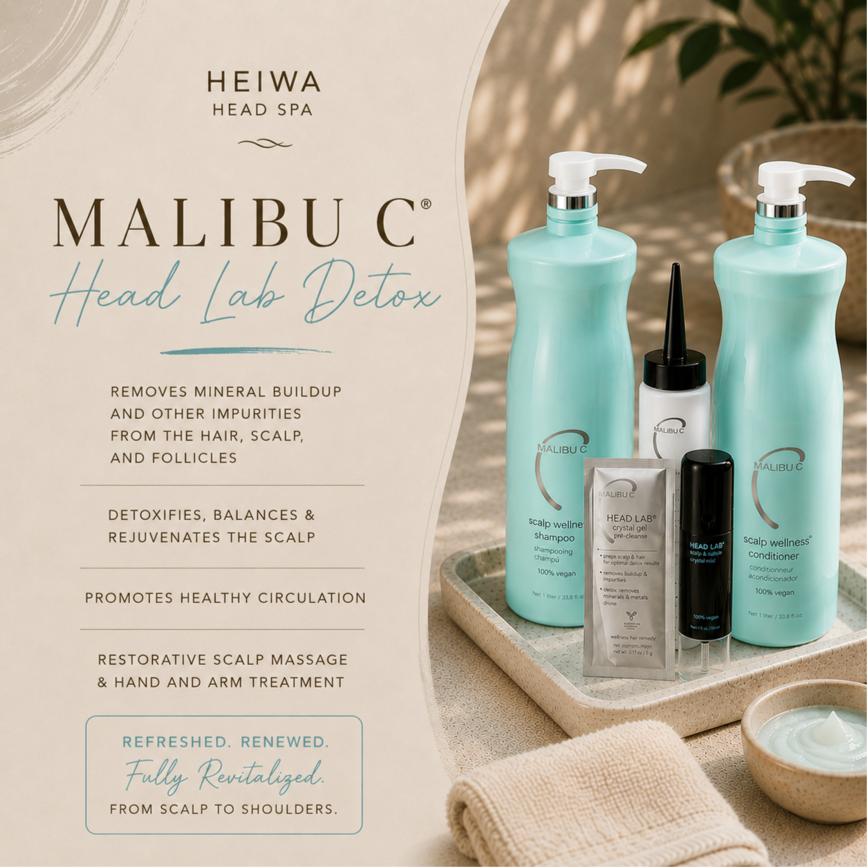 Malibu C® Detox Ritual at The Heiwa Head Spa in Fort Myers, FL