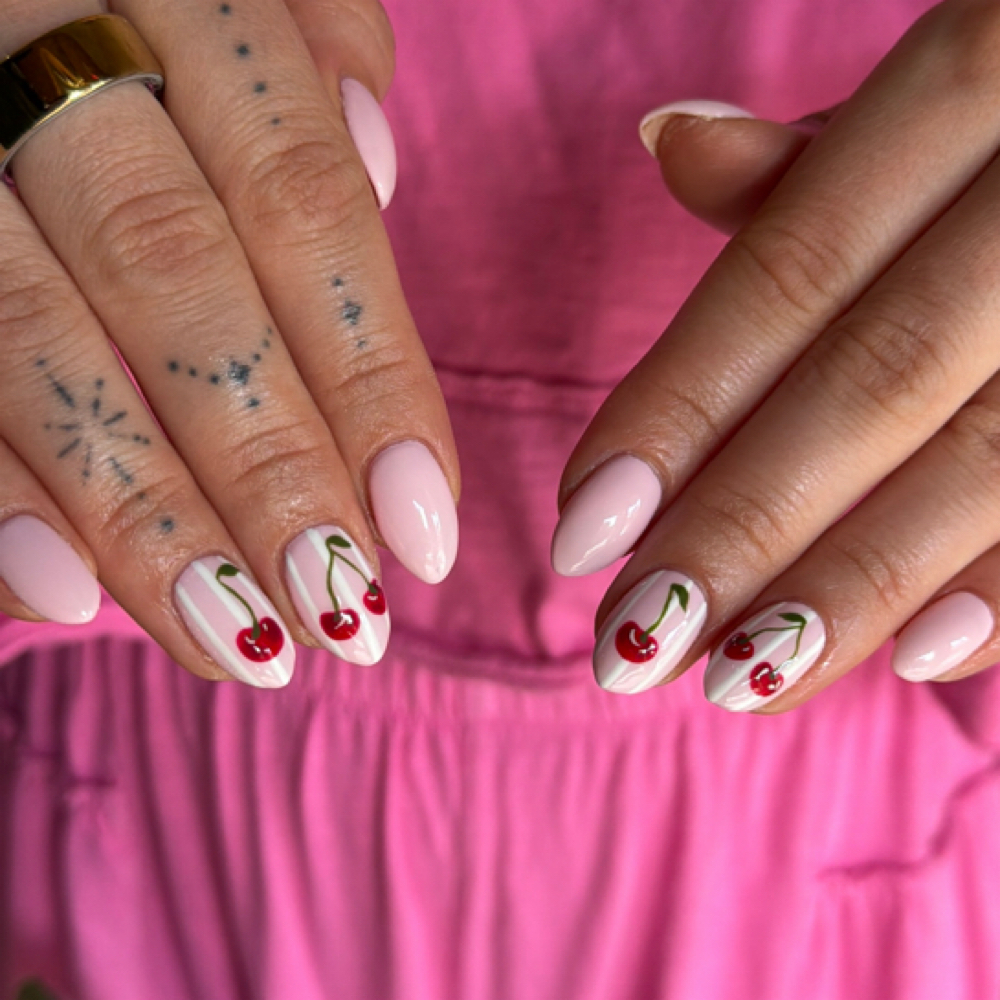 Structured Gel Manicure Simple Art at Create Nail Studio in Pittsburgh, PA
