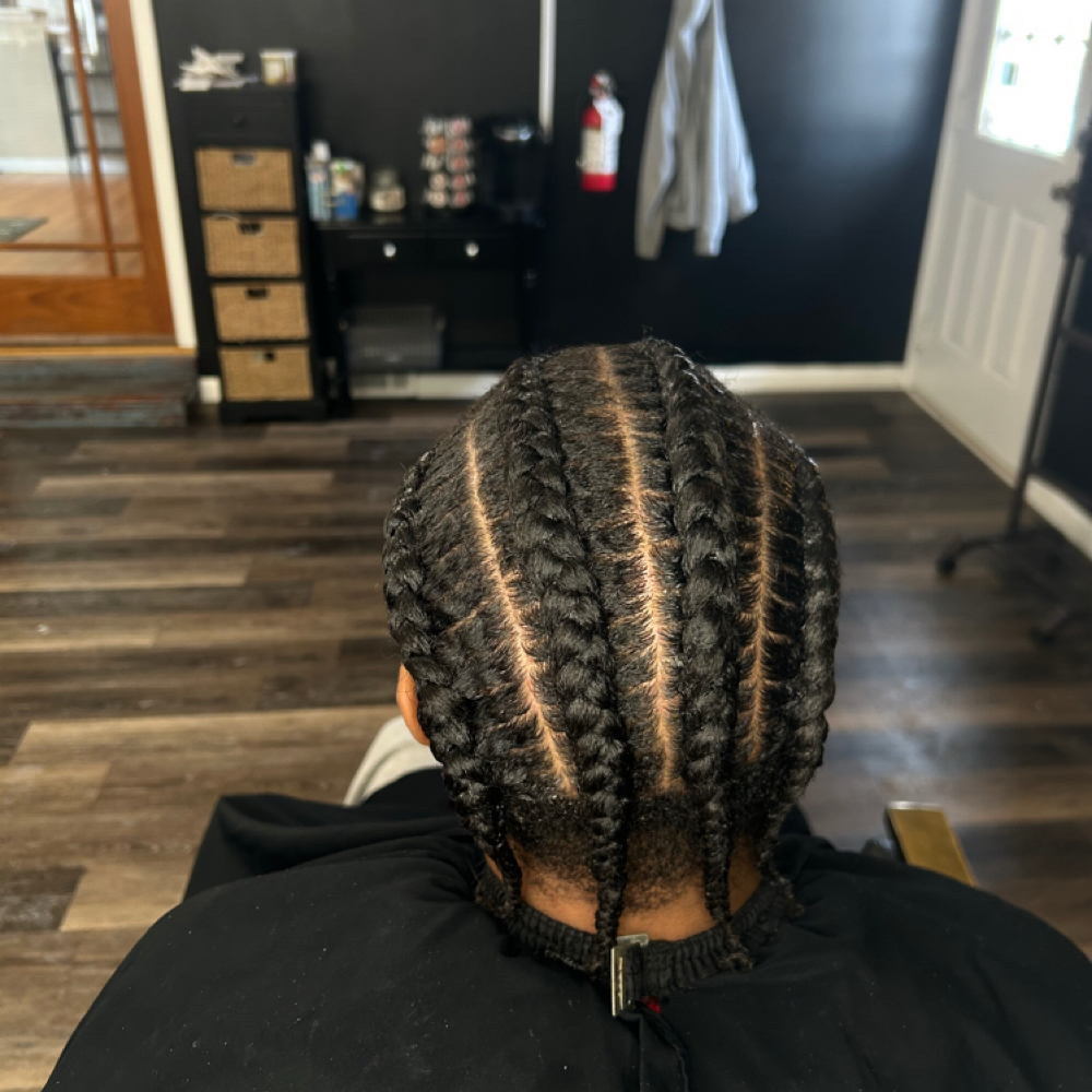 Men’s 4 Stitch Braids at VIPHairStudio in morristown, TN