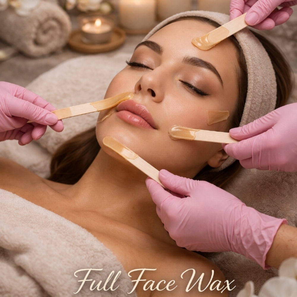 Full Face Wax Without Eyebrow at Snooze Lounge Spa - Luxury Mobile Waxing
