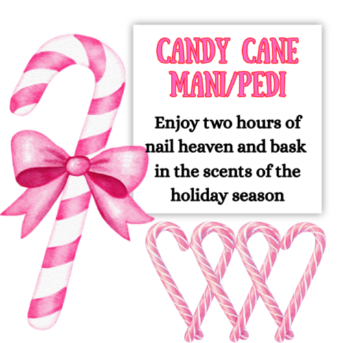 DEC. SPECIAL: Candy Cane Mani/Pedi
