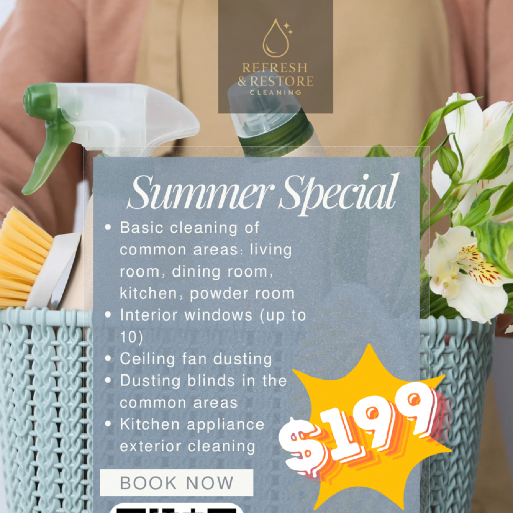 Summer Special at Refresh & Restore Cleaning in Charlotte, NC