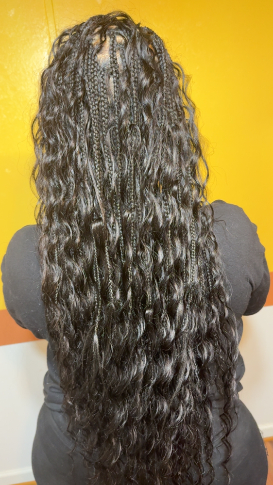 Loose Deep Wave Boho Knotless Braid