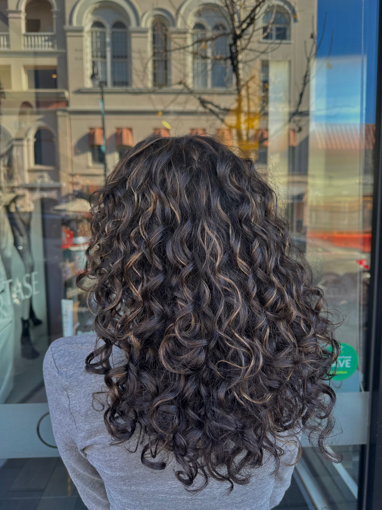 Curly Full Highlight Haircut