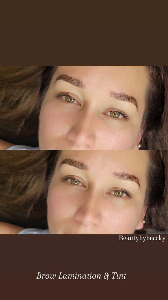 Brow Lamination & Tint (No Wax Incl