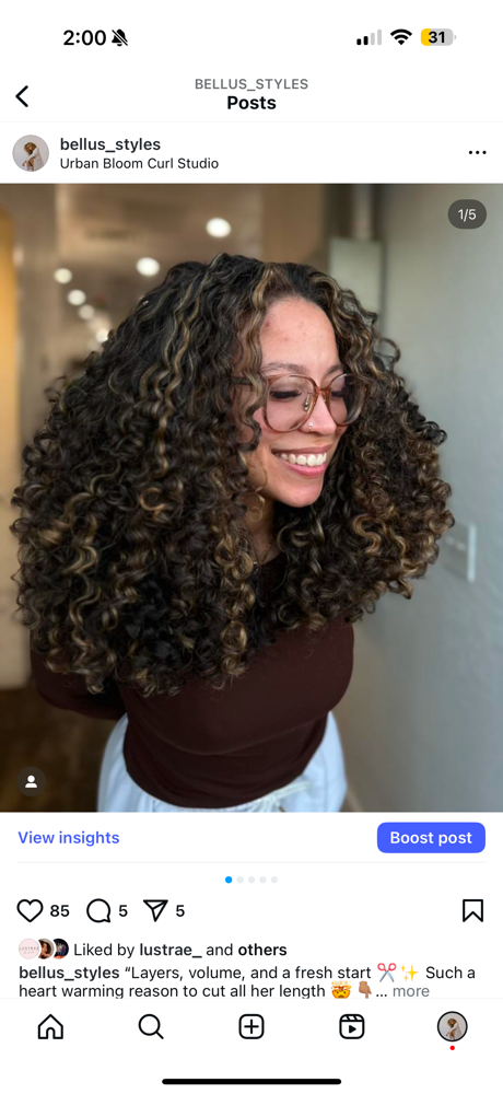 Partial balayage at Bellus Styles in Chandler, AZ