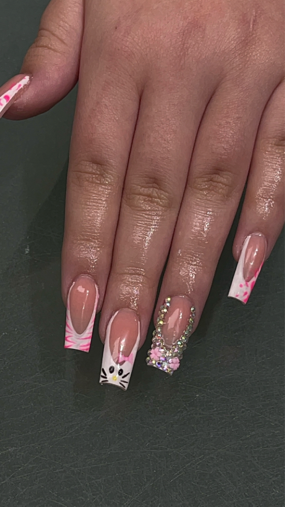 single bling out frenchies