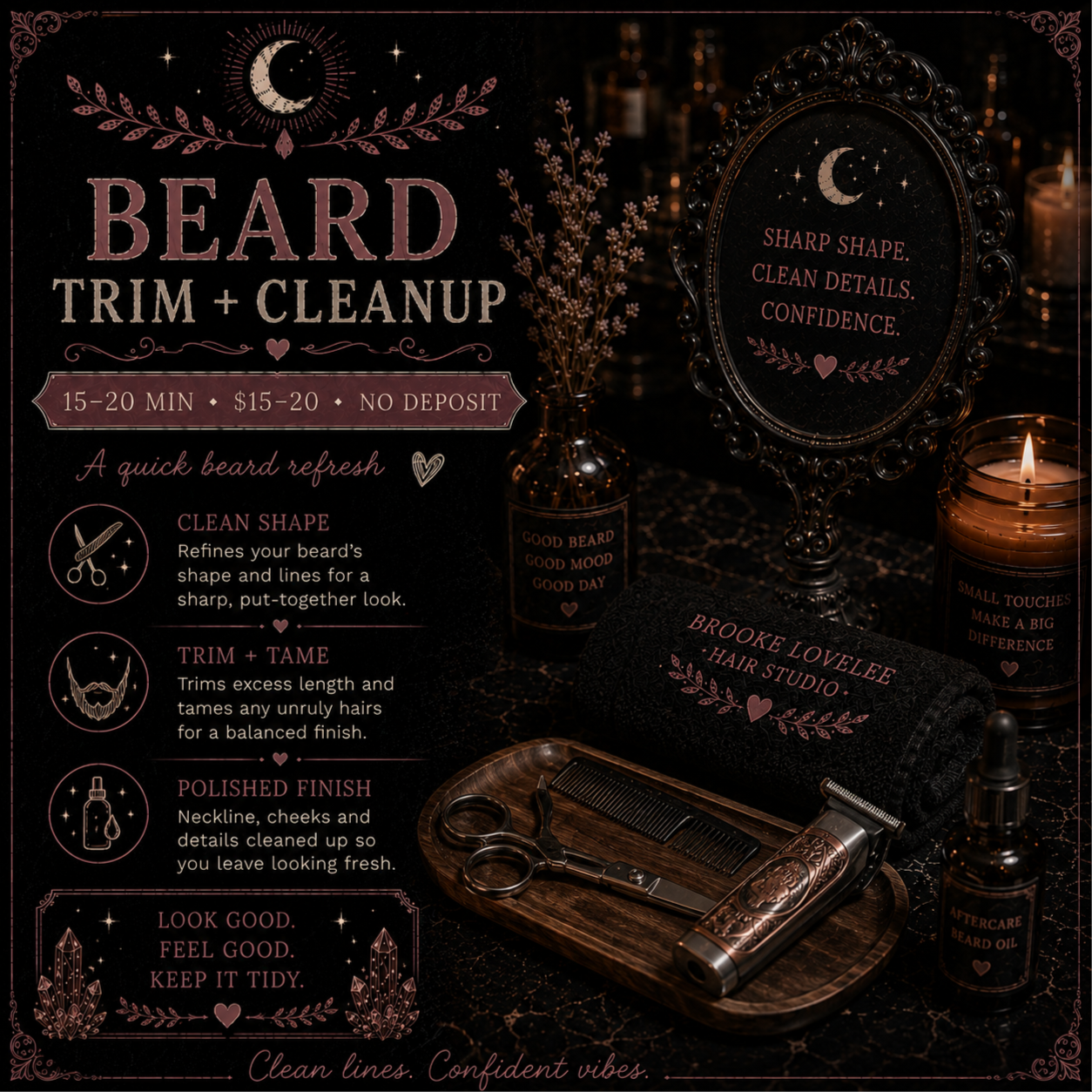Beard Trim + Cleanup at Brooke Lovelee Hair Studio in Northwood, OH