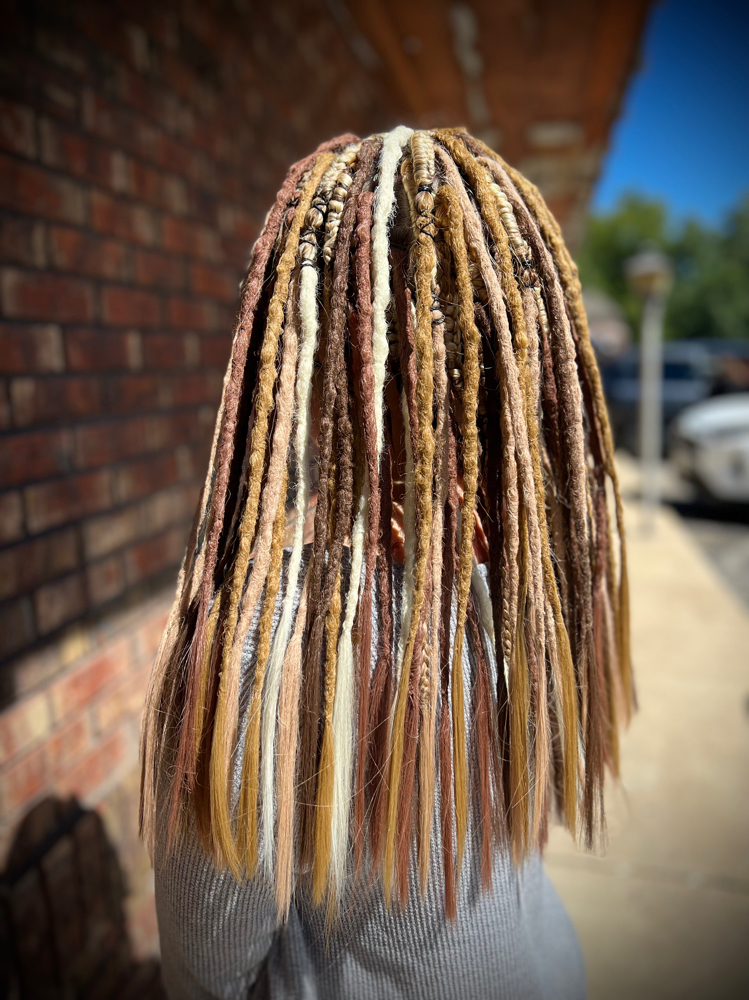 Braid in dreadlocks