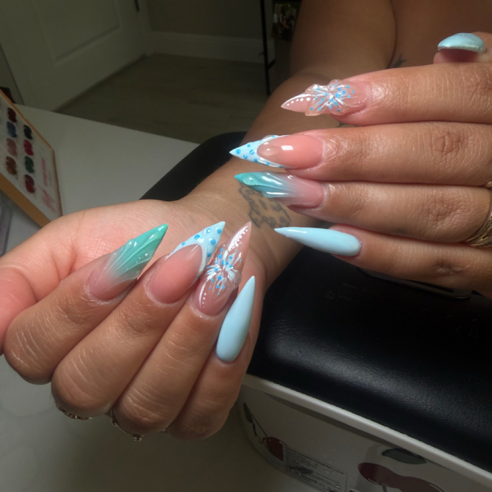 Long Acrylic Full Set at Nailz by Riah in Leander, TX