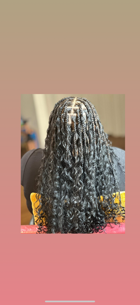Medium Knotless W/ boho at Goddess Stylez in Sealy, TX