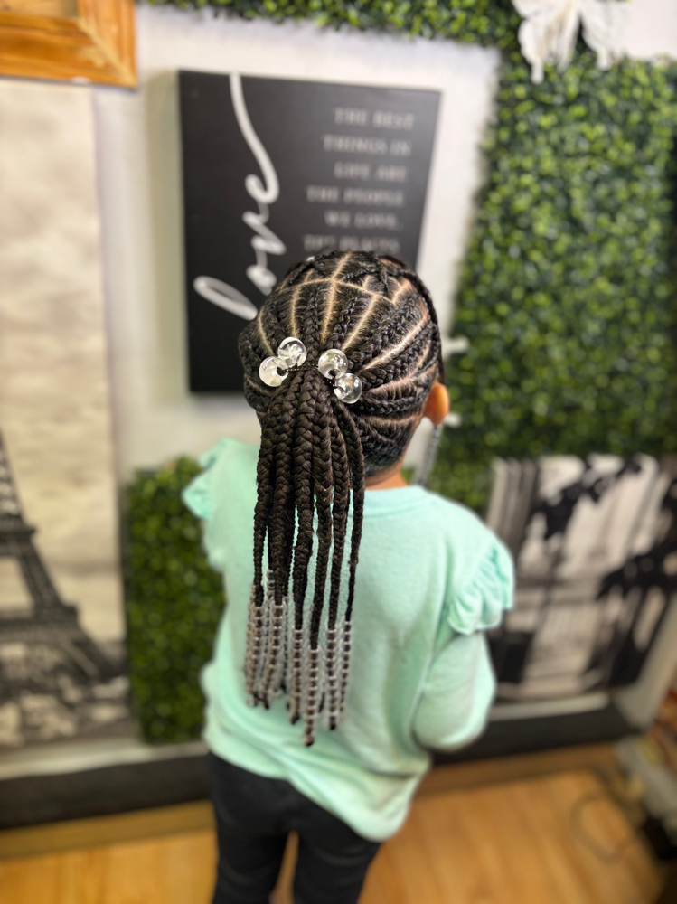 Designed Braid Down Style