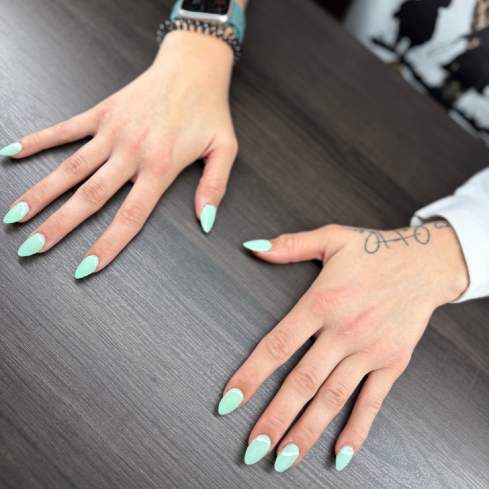 Solid gel color w/ nail tips at Isabelle Nowick in watertown, SD