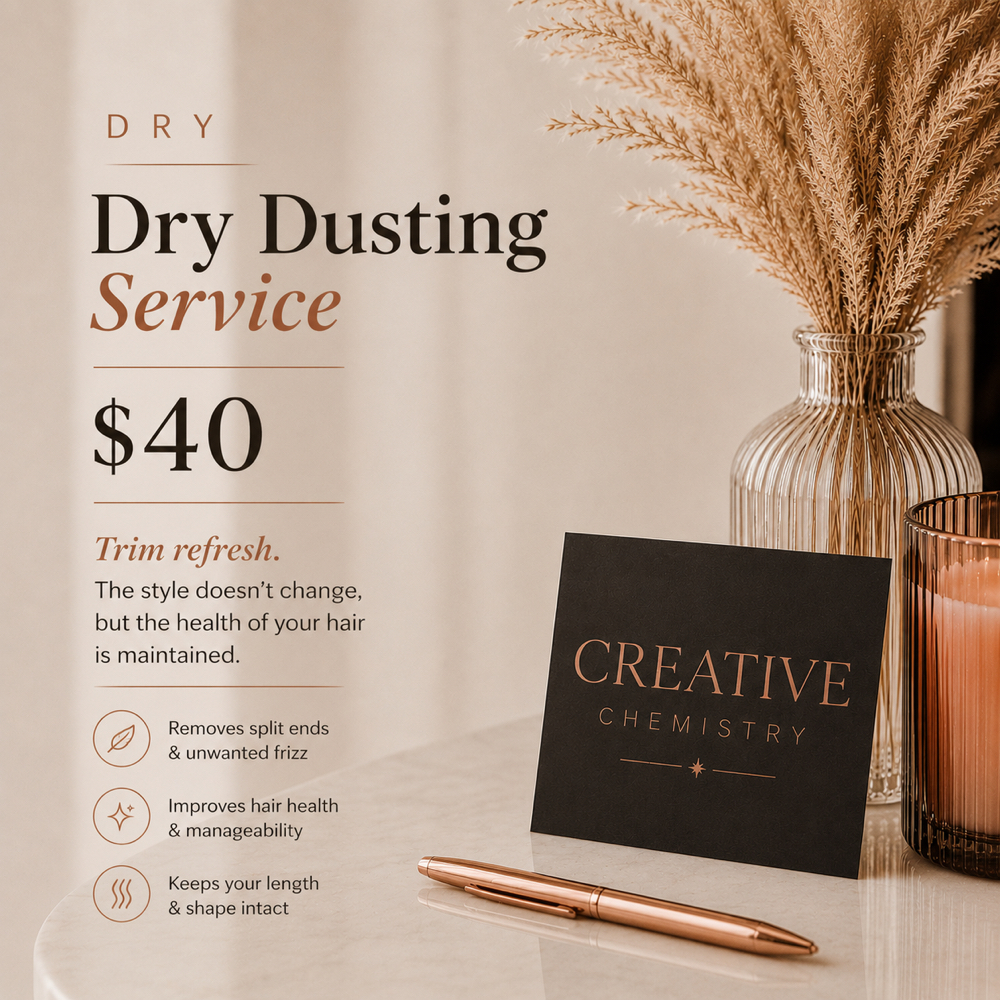 Dry Dusting at Creative Chemistry Salon in Katy, TX
