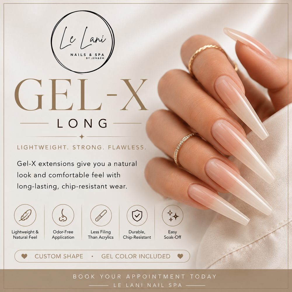 GeI-X Long at Le Lani Nail Spa in Los Angeles, CA
