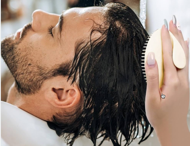 Men's scalp detox treatment