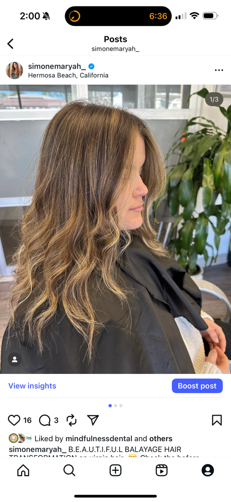 Face Frame / Money Piece at Simone Maryah Hair Studio in Hermosa Beach, CA