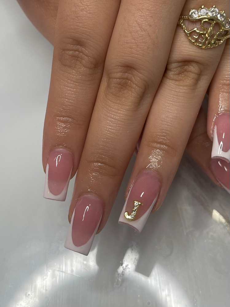 Short Acrylics W rhinestones/charms