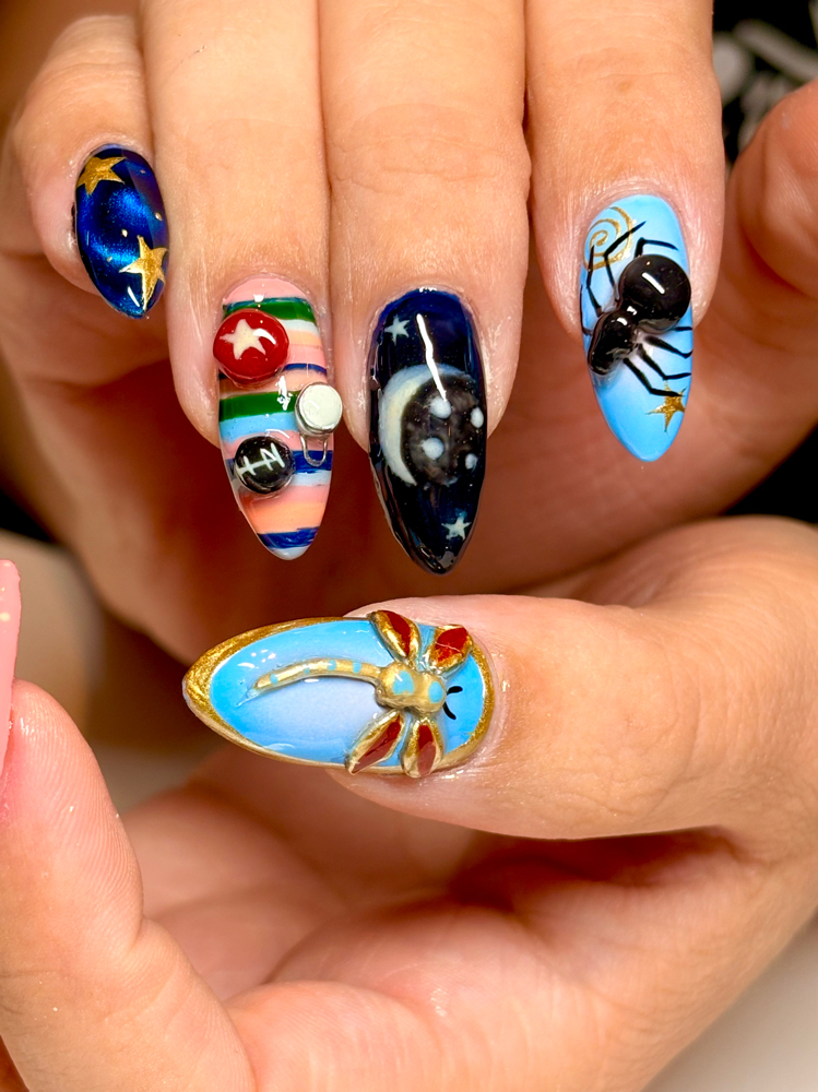 Hard Gel Overlay W/Art at Nailsbymj956 in McAllen, TX