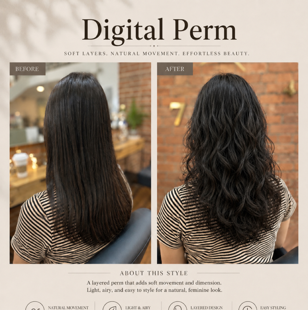 Digital Perm (Heat Perm) at Maison Beauty NYC in Newyork, NY