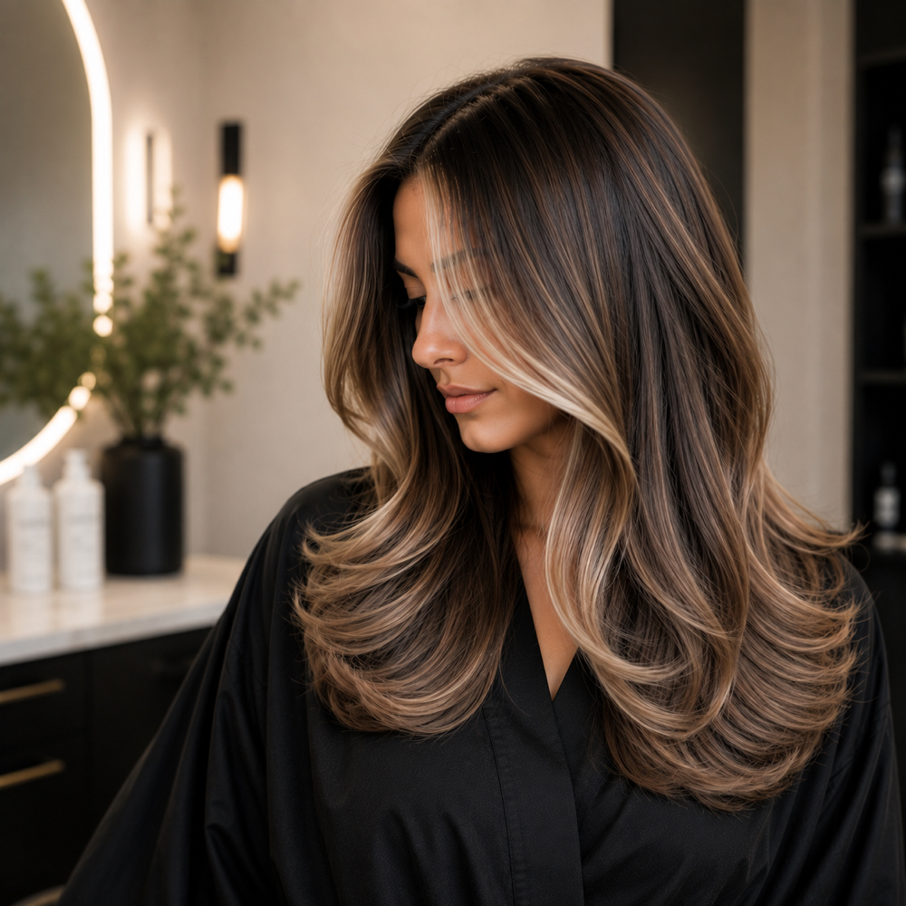Blowout at Allure hair salon in Lubbock, TX