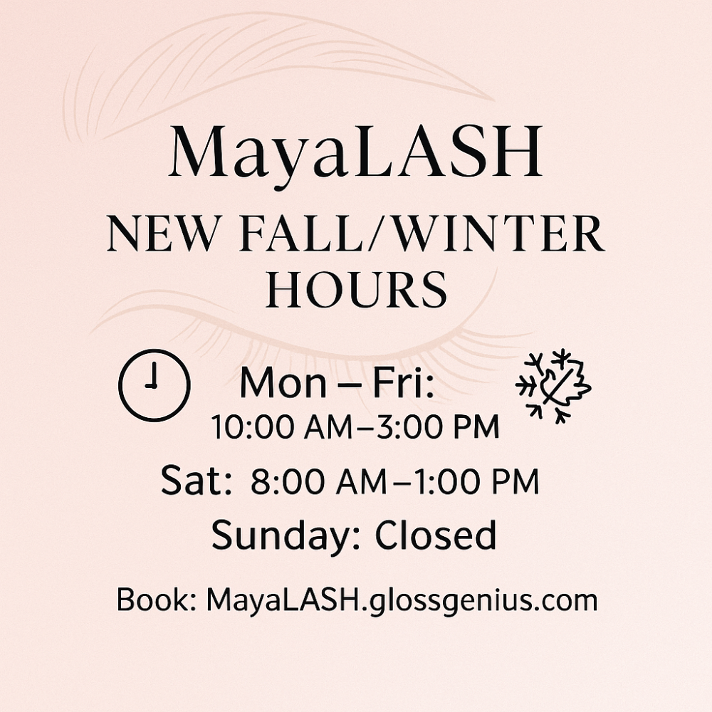 New Fall/Winter Hours