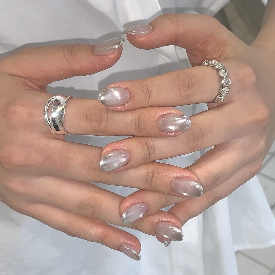 Ombre / Chrome / Magnetic at Ujei Nail Studio in Somerset, NJ