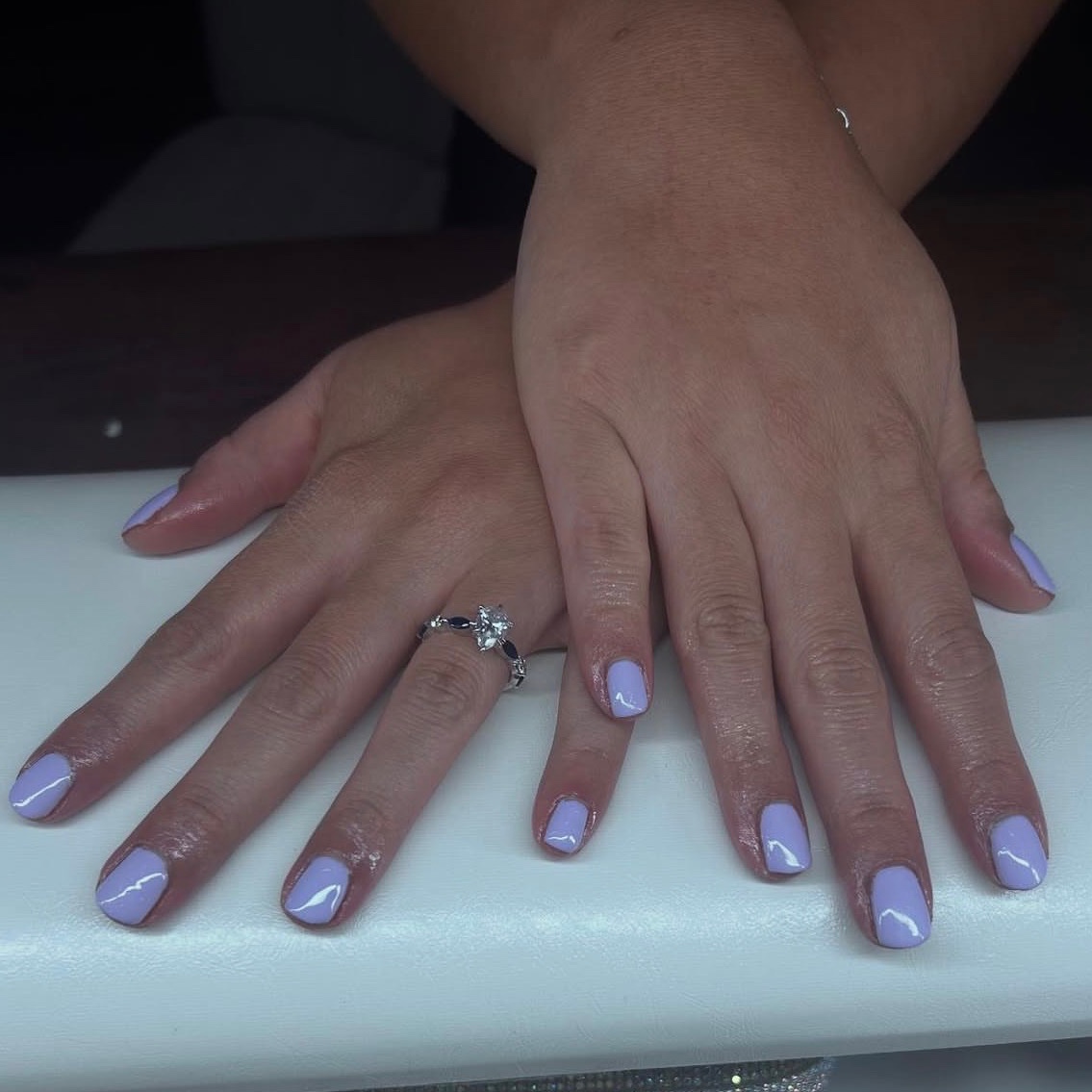 Builder gel manicure (dry) at Main st. Mani’s in Brenham, TX
