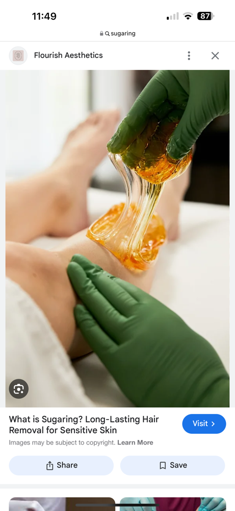 Sugaring Half legs