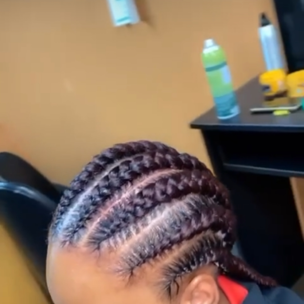 Large Cornrowd at Mame’s  hair braiding in Cordova, TN