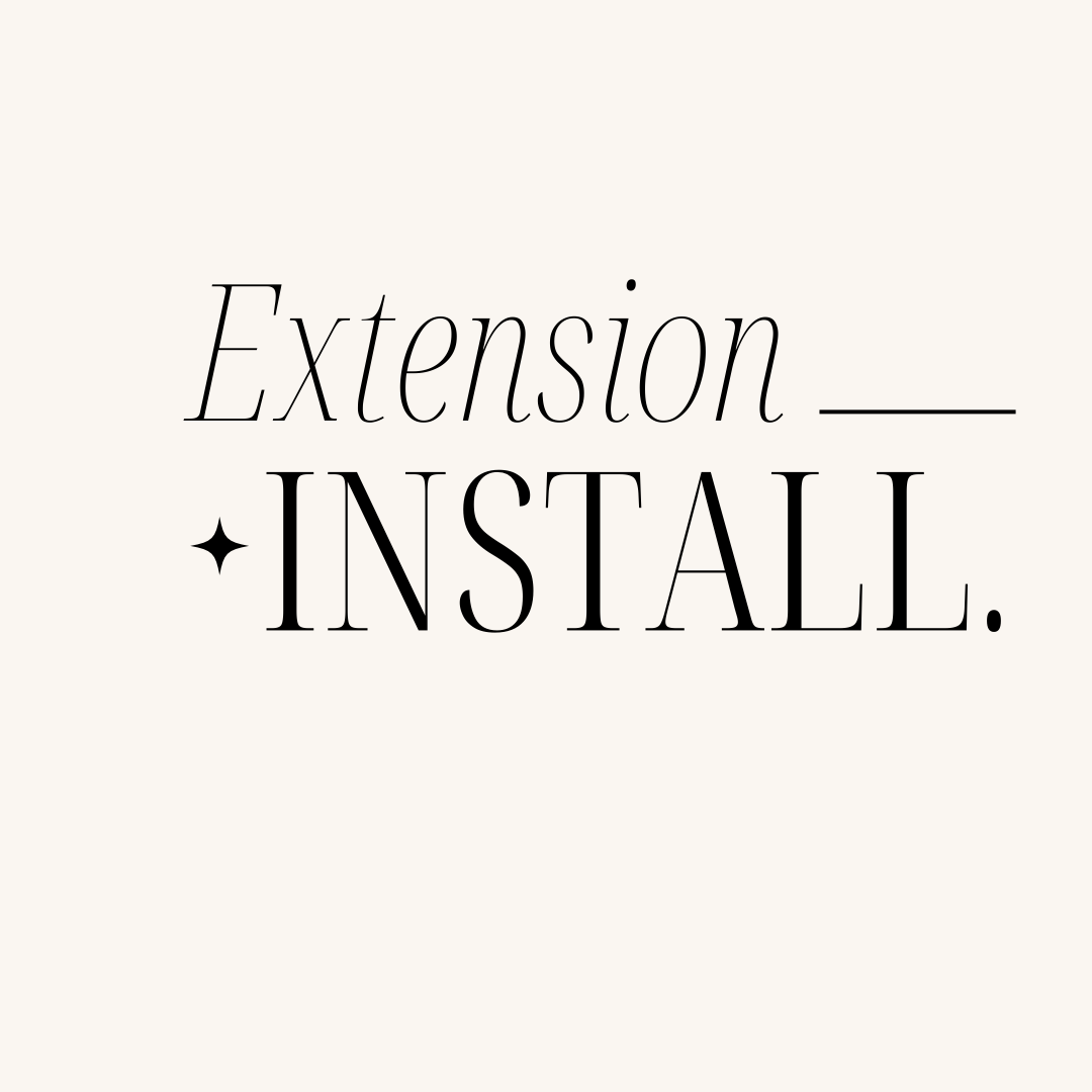 One Row Extension Install