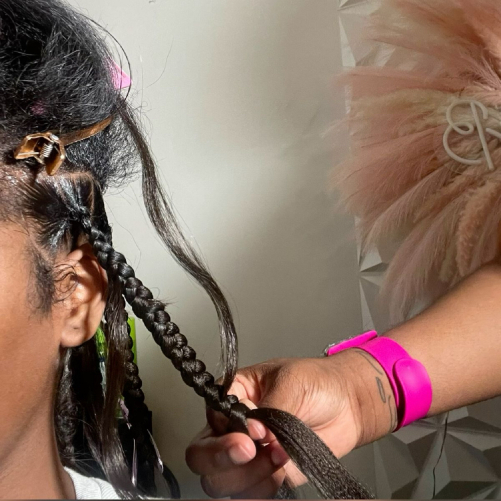 Large Knotless with Boho Curls at kailibraidshair in Los Angeles, CA