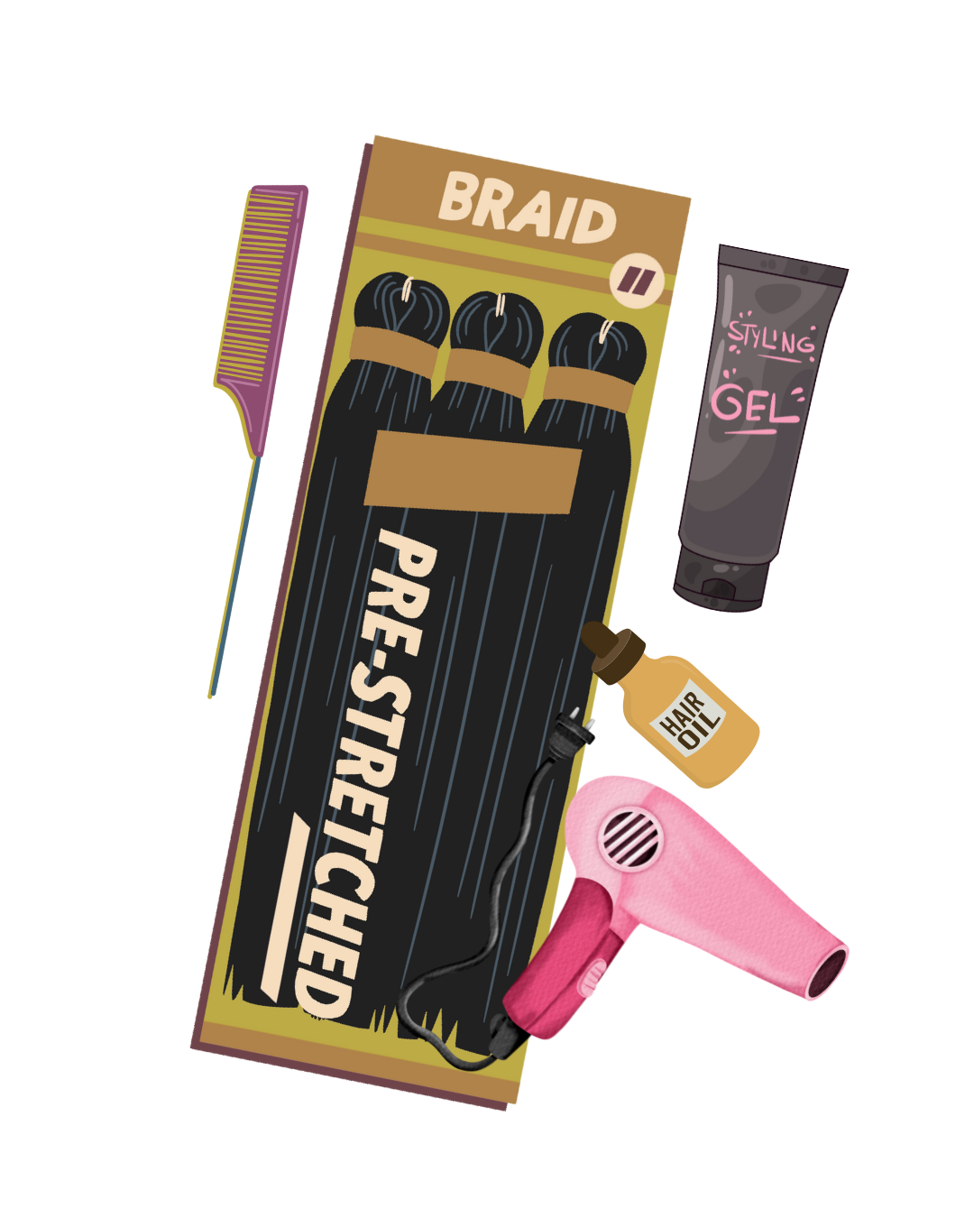 Large Knotless with Boho Curls at kailibraidshair