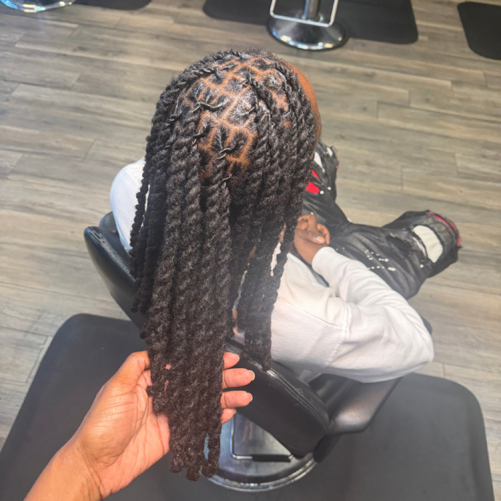 2 Strands mid length at Twisted Loc Lounge in Sacramento, CA