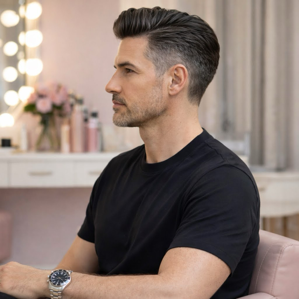 Precision Men’s Cut & Treatment at Sugarbakers Salon in Inverness, FL