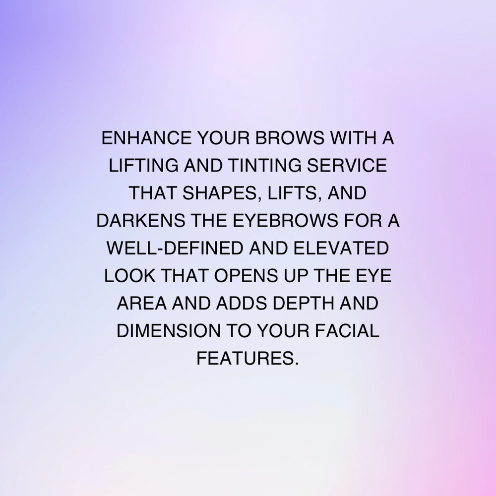 Brow Lamination And Tinting