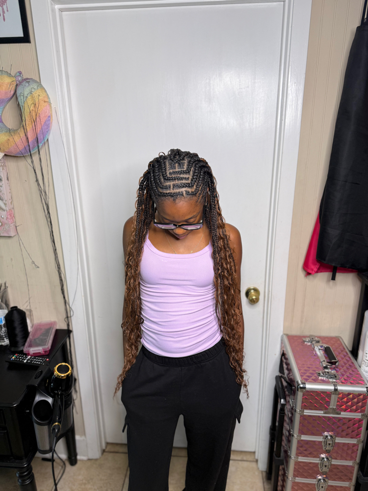 📍Fulani braids / Knotless In Back at J and Z BEAUTY BY SHIRLEY in Ozark, AL