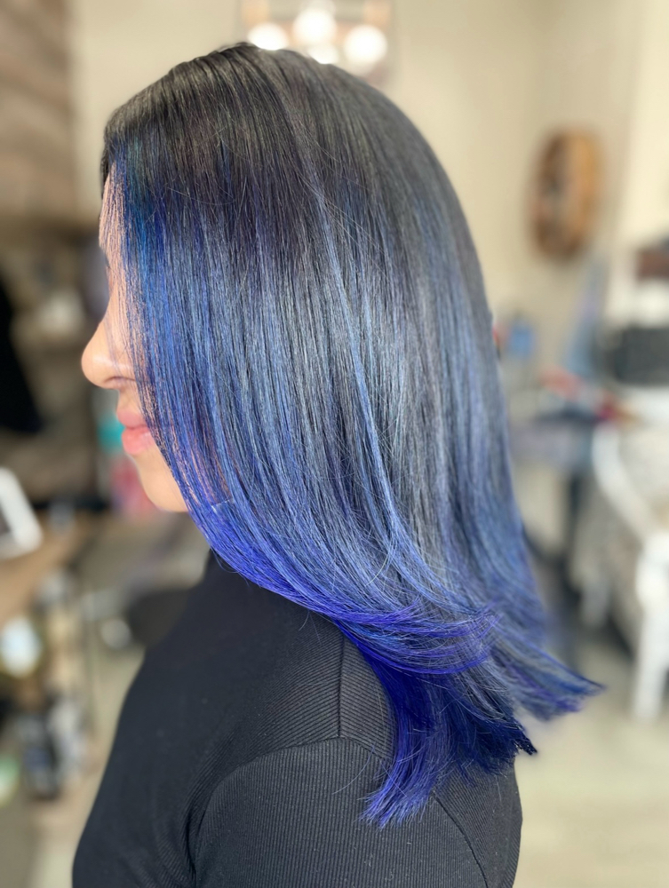 Double Process Bold/ Vivid Balayage