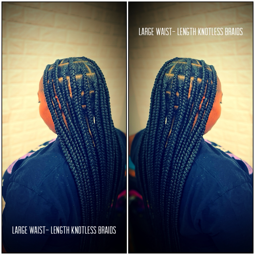 LARGE KNOTLESS Braids +  Shampoo