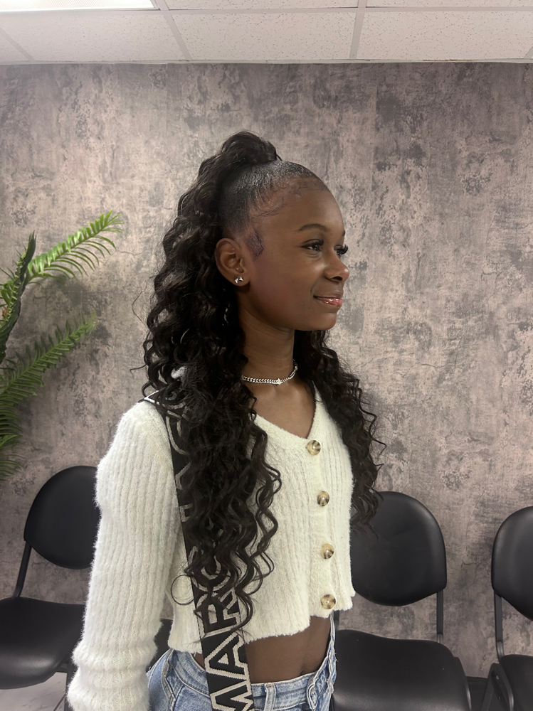 Half Up , Half Down Quick Weave