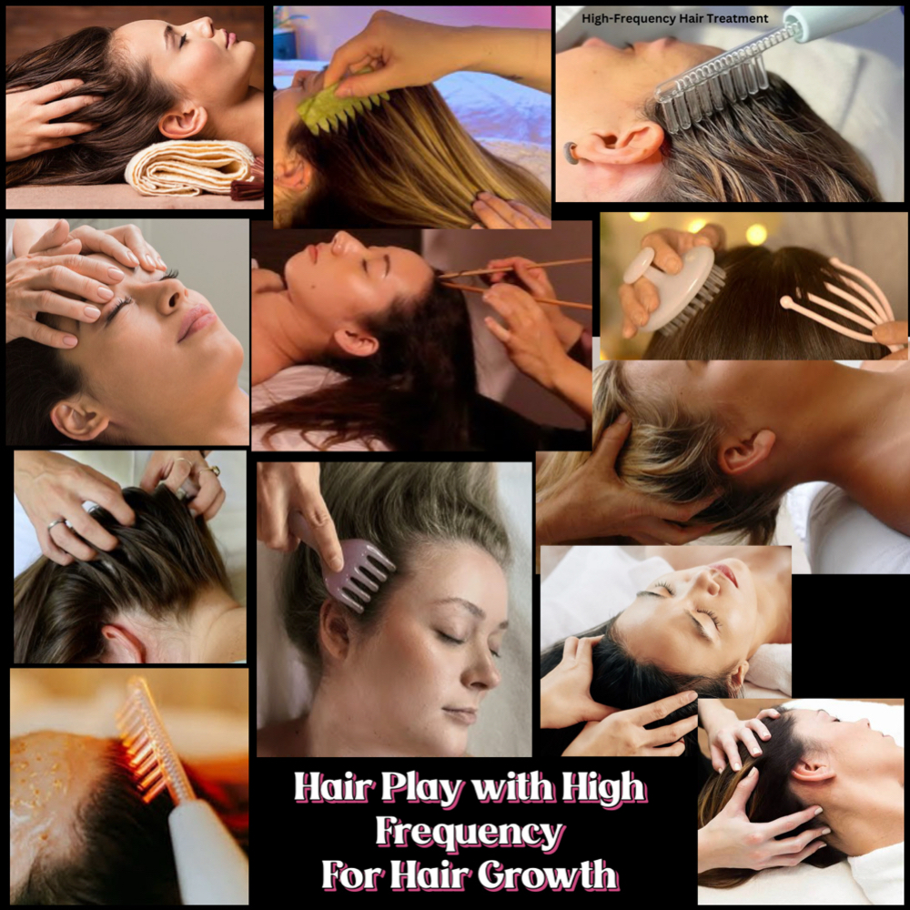 Hair Play With High Frequency at Glam and Glow in Crosby, TX