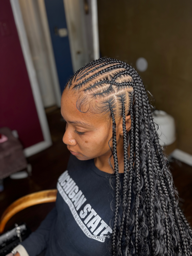 Fulani Boho Braids at SR GLAM HAVEN in Detroit, MI